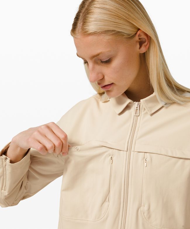 Zip-Up Shirt Jacket Online Only