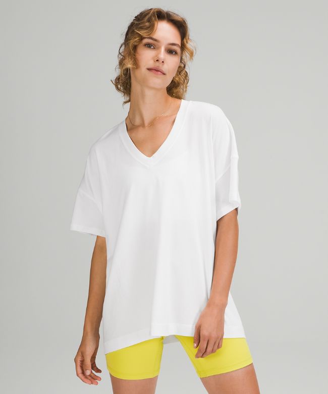 Side Tie V-Neck T-Shirt