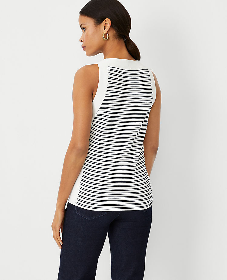 Ann Taylor Outlet |  Stripe Tailored Sweater Shell