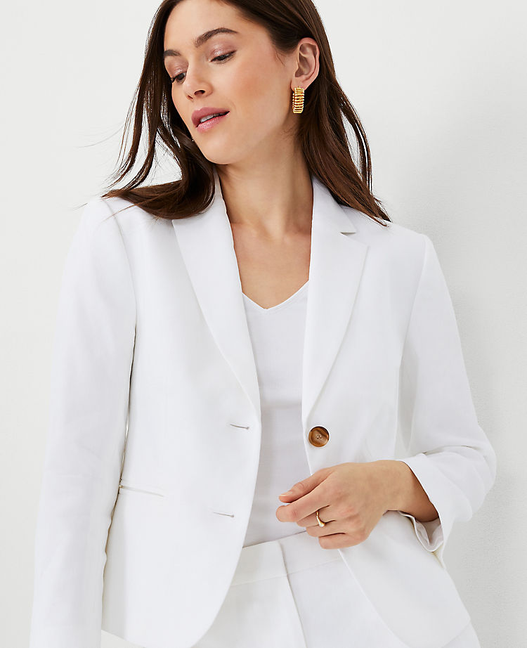 Ann Taylor Outlet |  The Shorter Two Button Blazer in Linen Blend