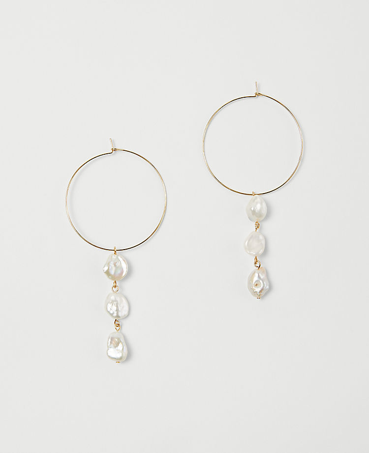 Freshwater Pearl Hoop EarRings