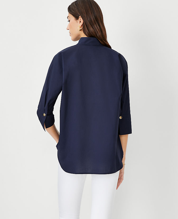 Ann Taylor Outlet |  Poplin Dolman Tunic Shirt