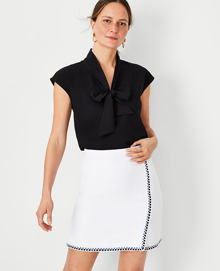 Ann Taylor Outlet |  Tie Neck Cap Sleeve Top