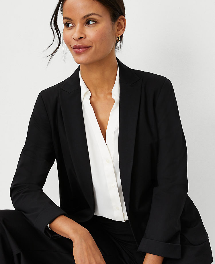 Ann Taylor Outlet |  The Cuffed Long Blazer in Knit