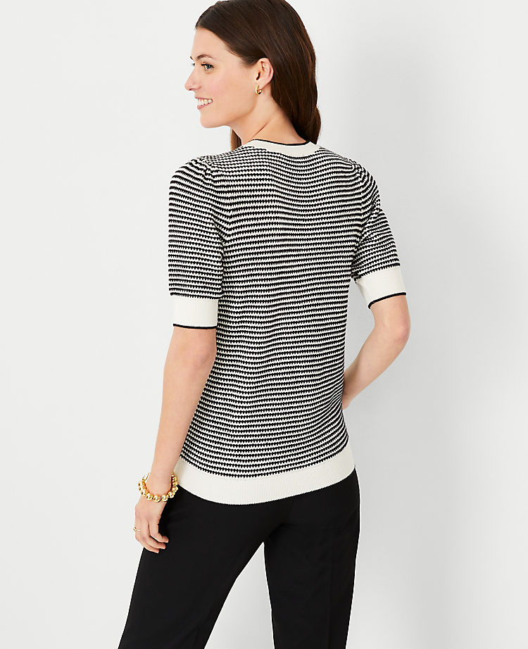 Ann Taylor Outlet |  Textured Stitch Sweater Tee