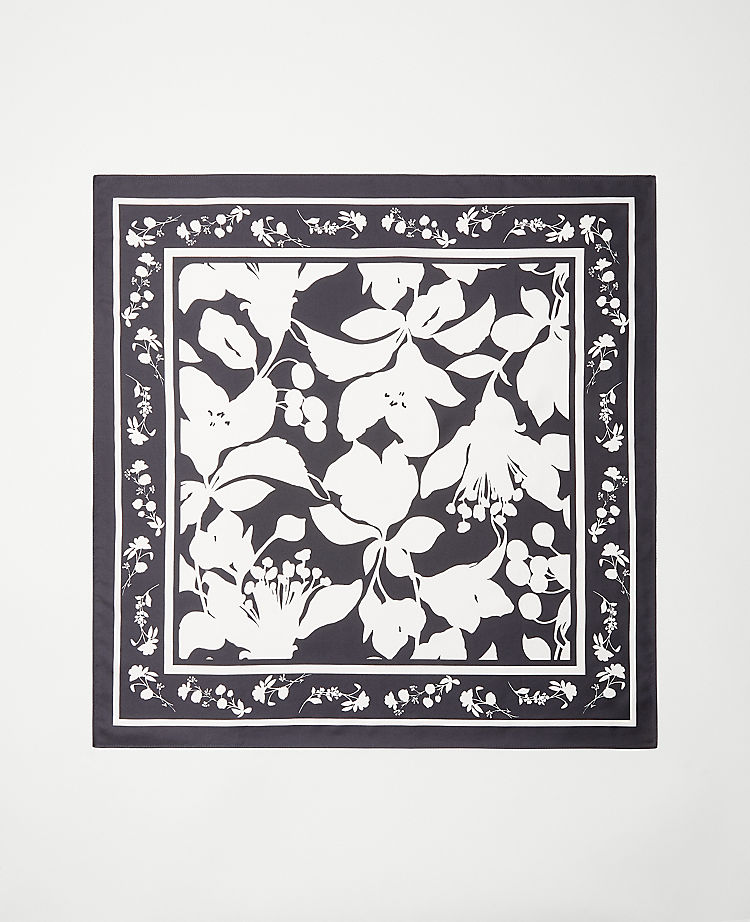 Botanical Shadow Silk Little Scarf