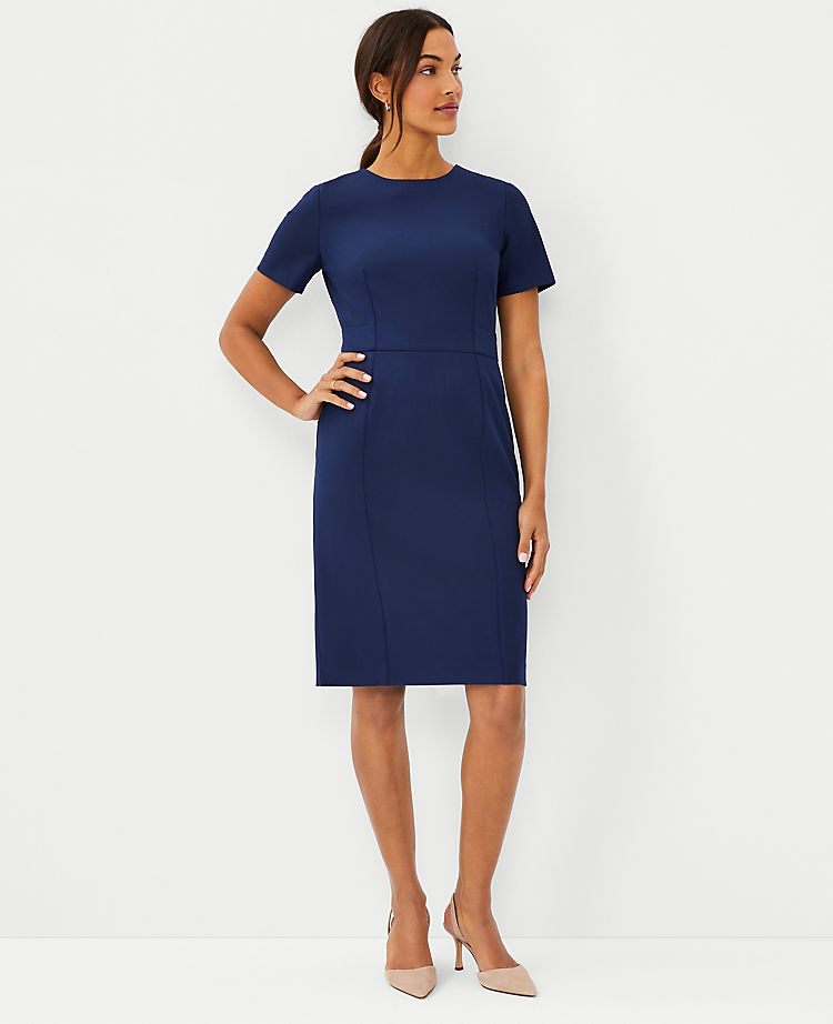 Ann Taylor Outlet |  The Short Sleeve Sheath Dress in Bi-Stretch
