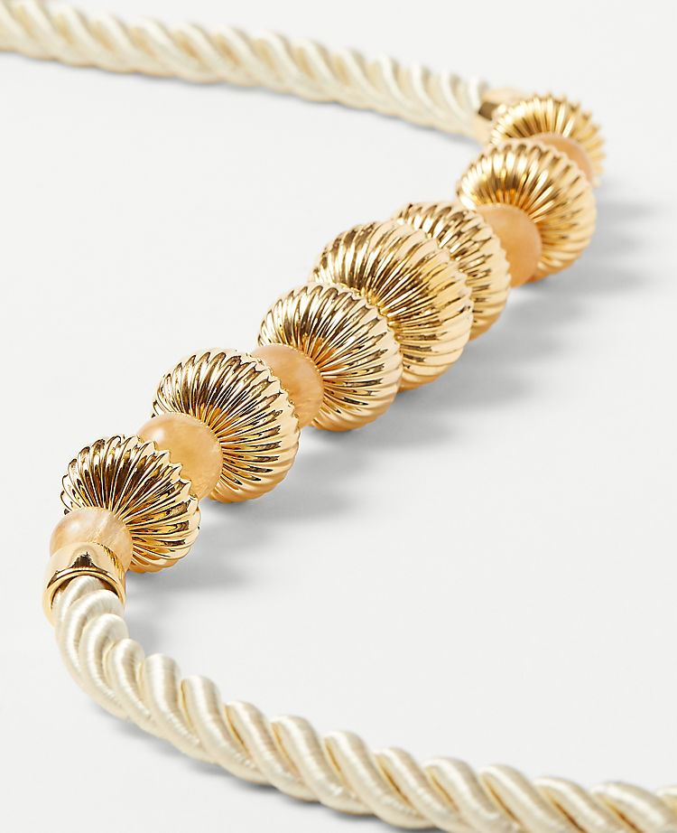 Beaded Rope Statement Necklace