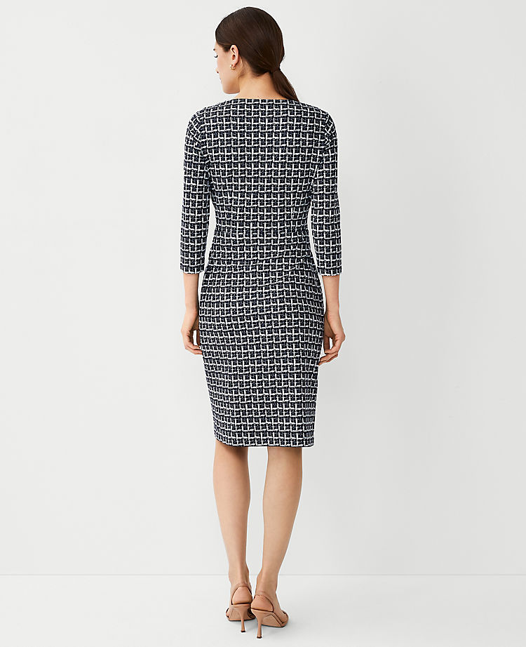 Plaid Refined Stretch Tie Waist Dress