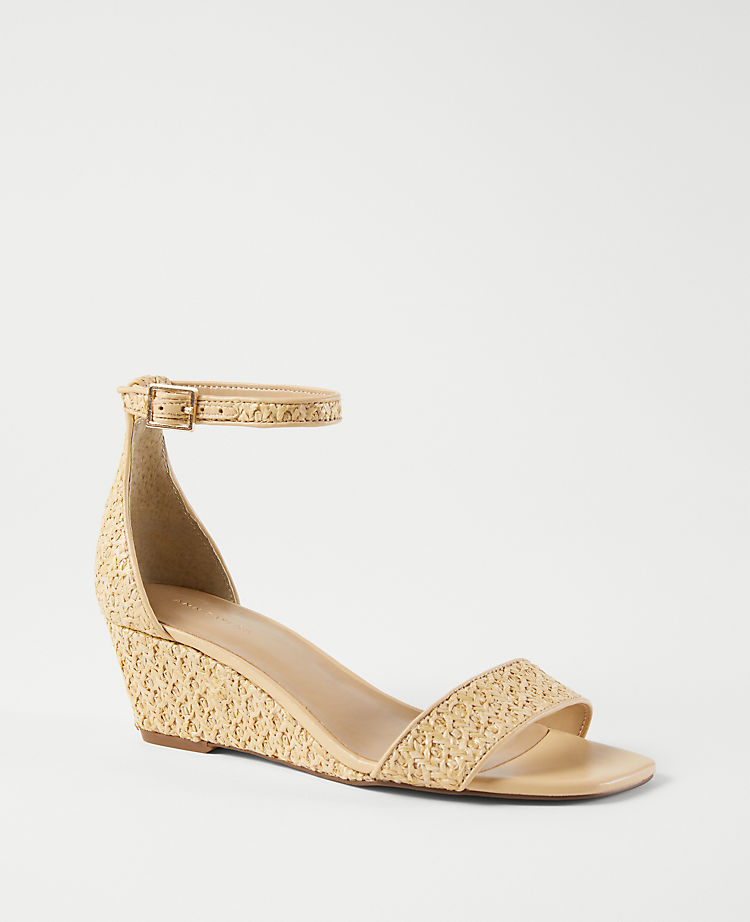 Straw Wedge Sandals