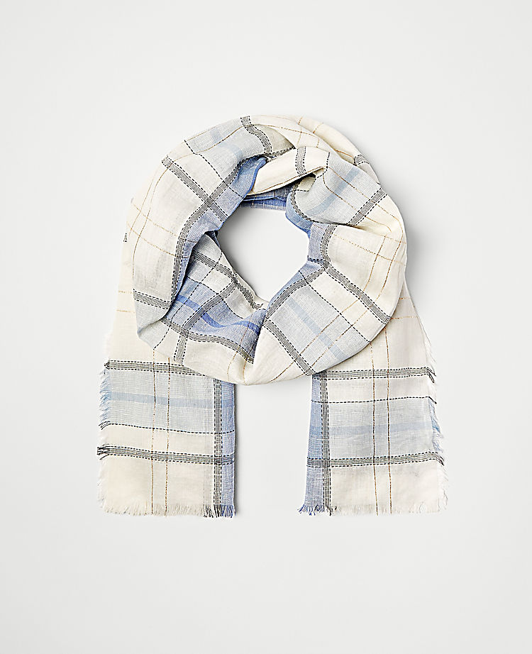 Shimmer Plaid Scarf