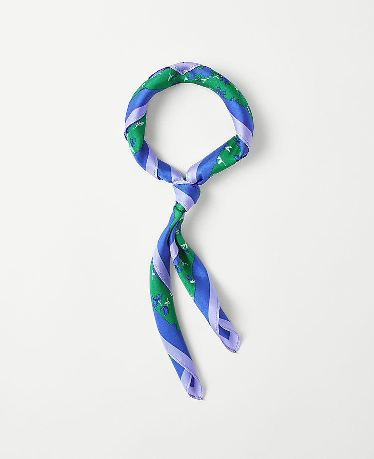 Floral Silk Little Scarf