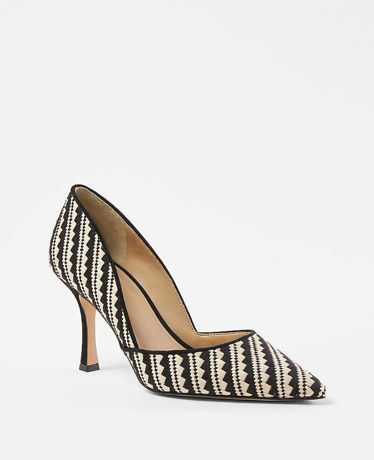 Azra Woven Straw Pumps
