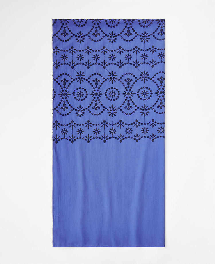 Embroidered Floral Scarf