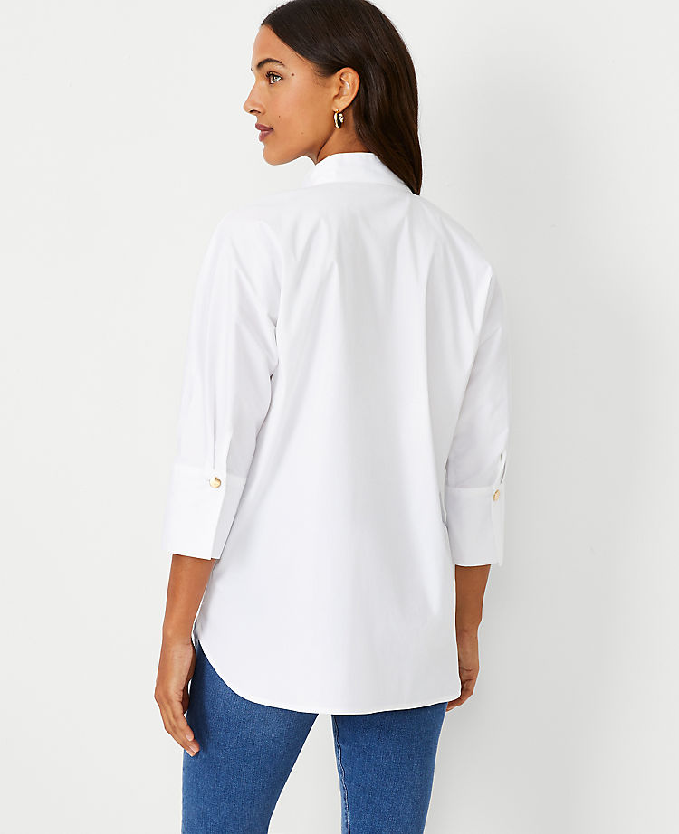 Ann Taylor Outlet |  Poplin Dolman Tunic Shirt