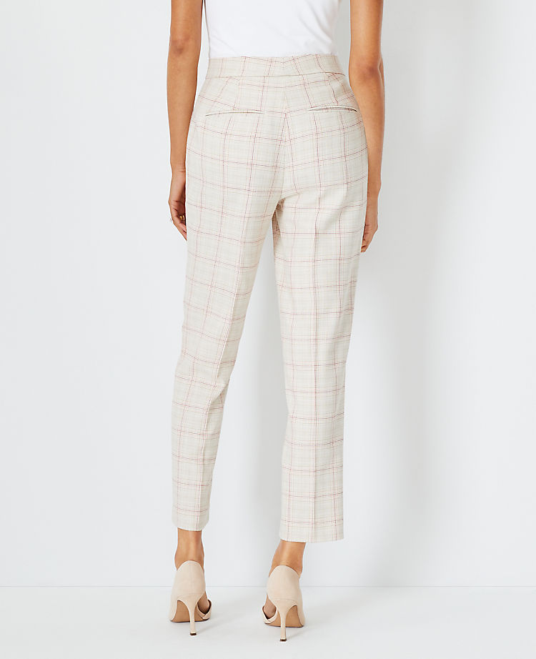 Ann Taylor Outlet |  The Eva Ankle Pant in Plaid - Curvy Fit