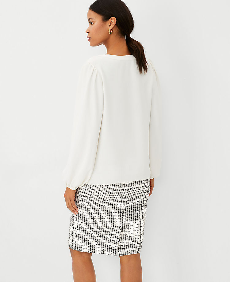 Ann Taylor Outlet |  Split Neck Popover