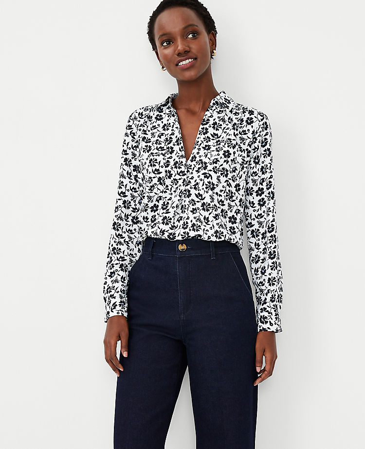 Ann Taylor Outlet |  Floral Camp Shirt