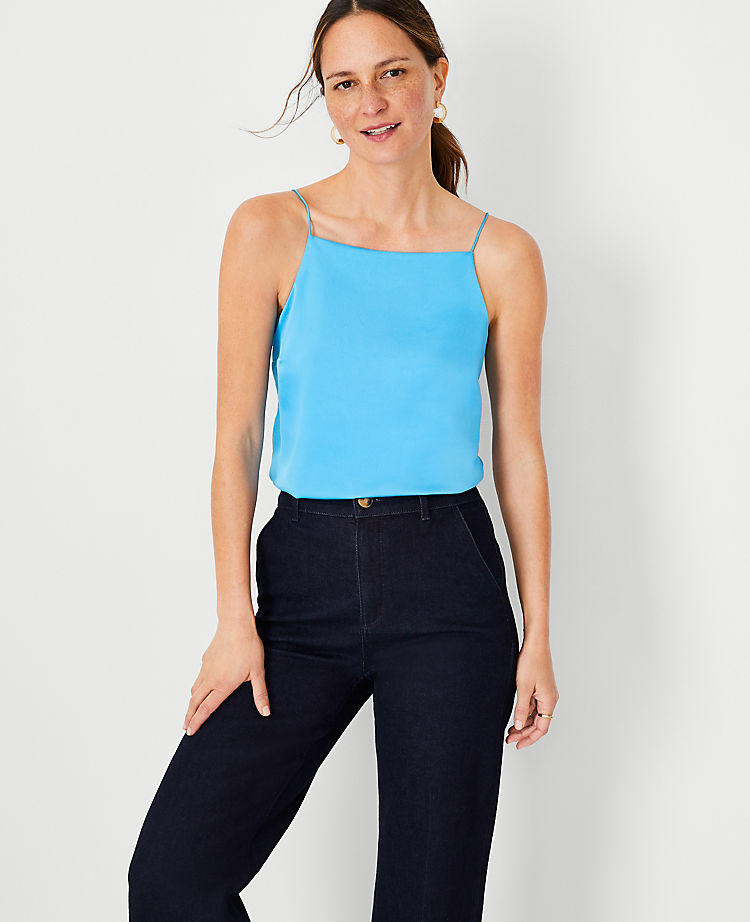 Square Neck Strappy Tank Top