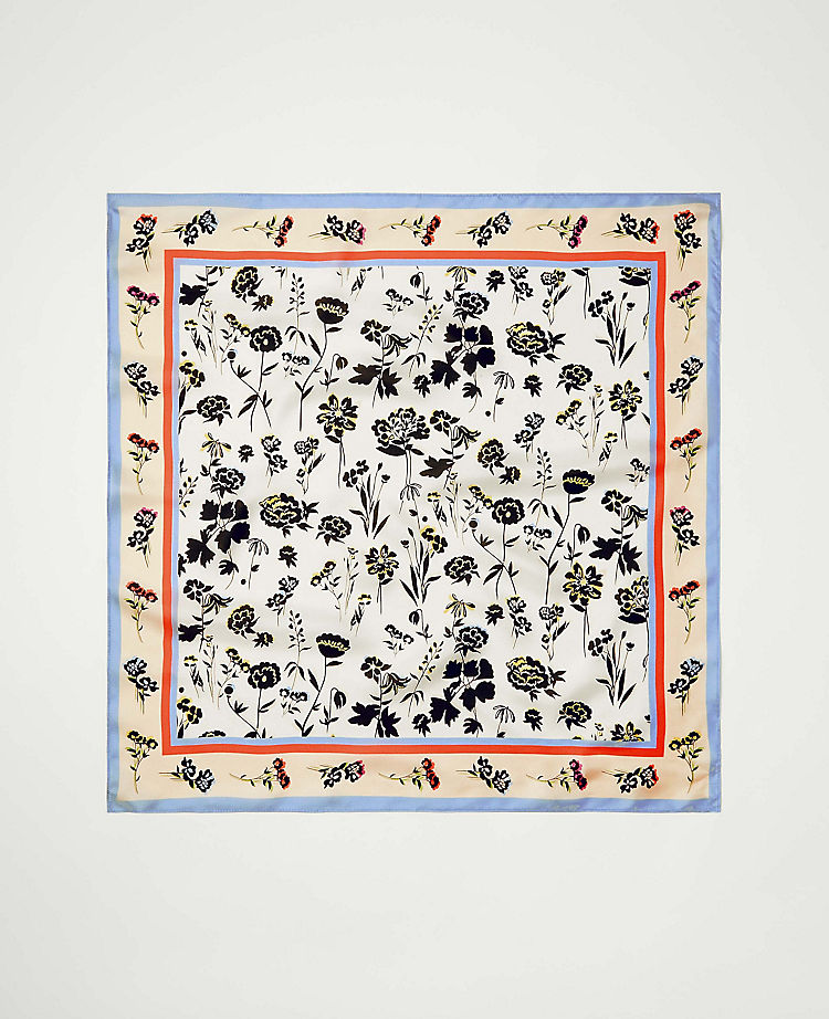 Floral Silk Little Scarf
