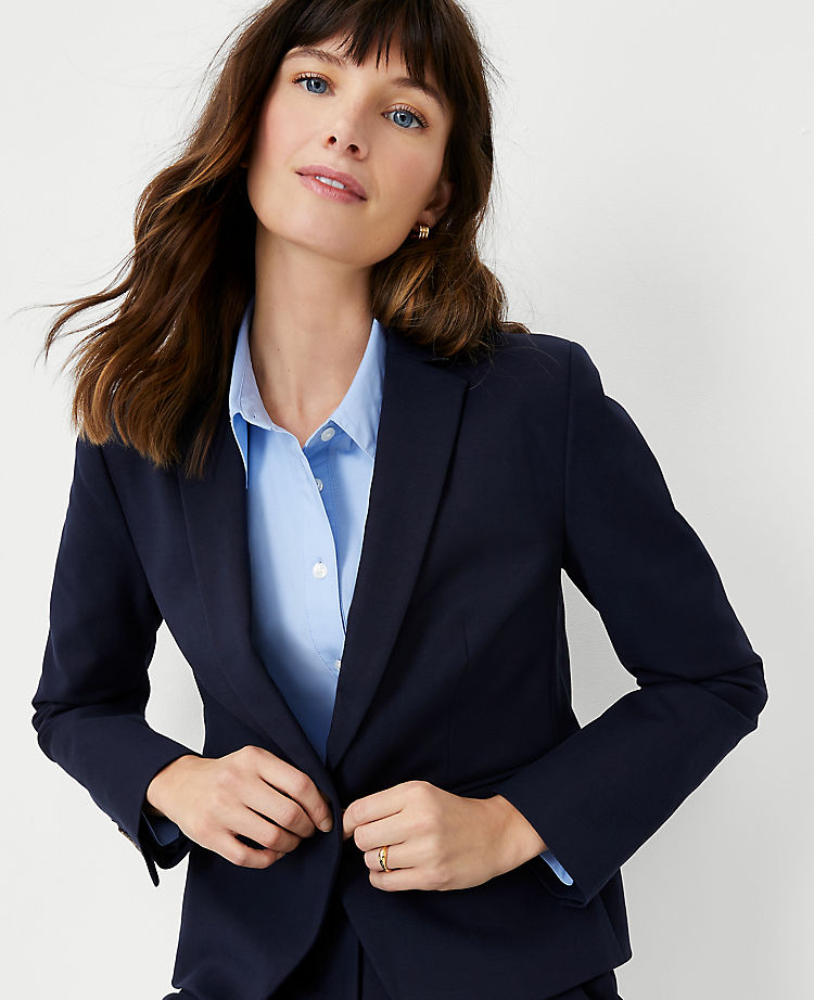 Ann Taylor Outlet |  The One Button Blazer in Stretch Cotton