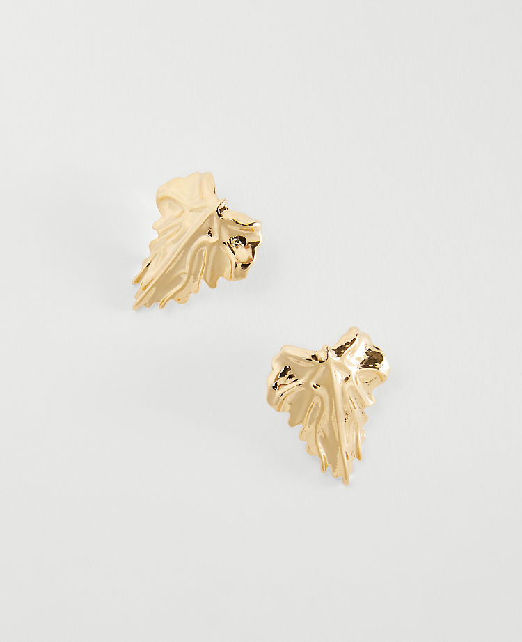 Metal Leaf Stud EarRings