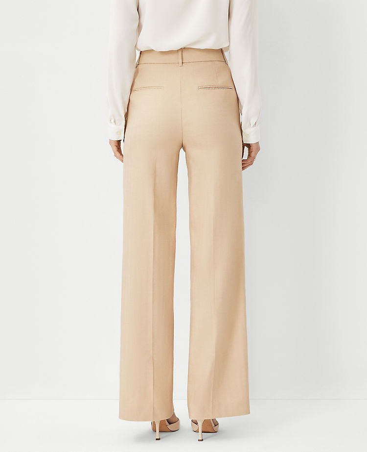 Ann Taylor Outlet |  The Wide Leg Pant in HerRingbone Linen Blend