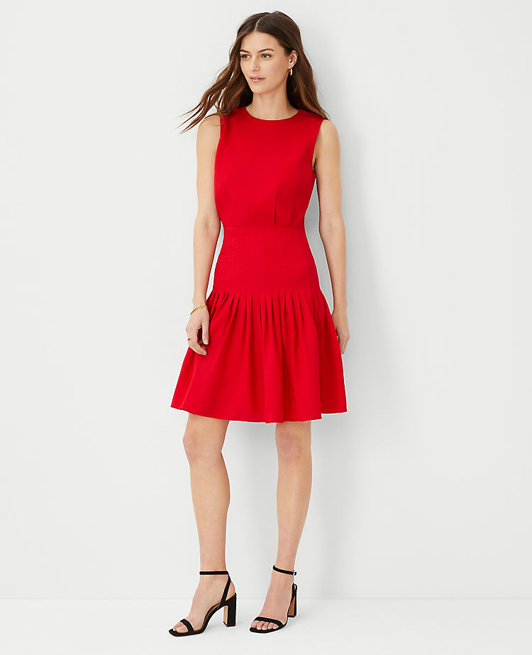 Ann Taylor Pleated Flare Dress