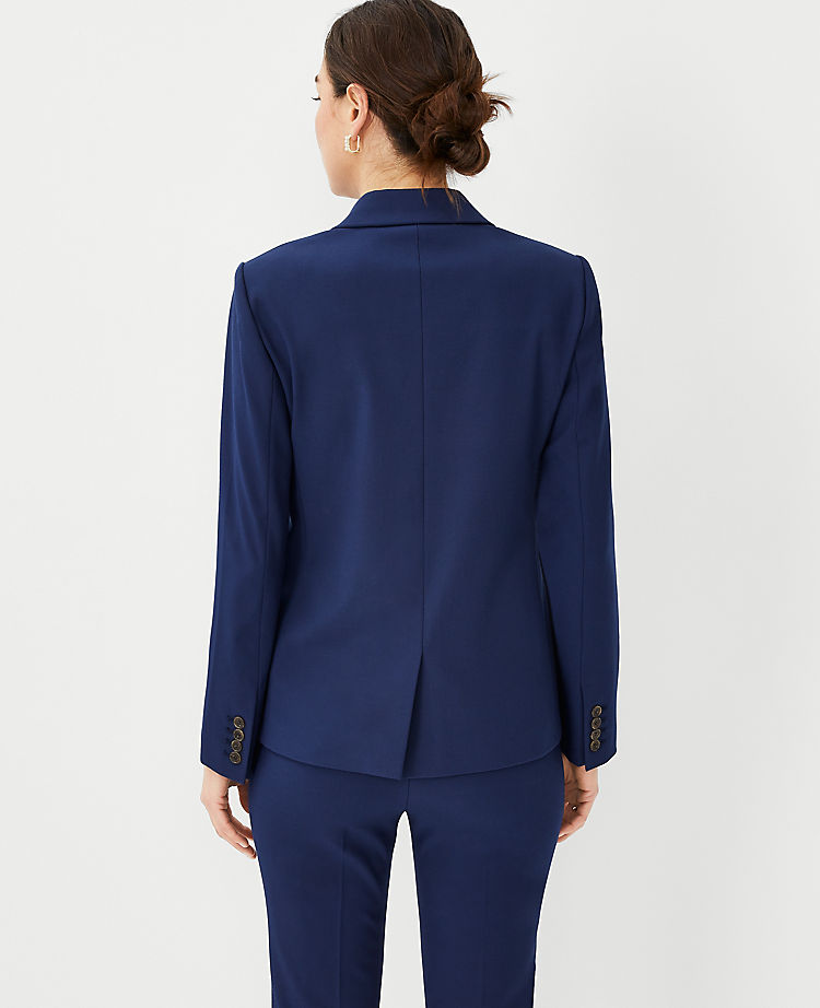 Ann Taylor Outlet |  The Long One Button Blazer in Bi-Stretch