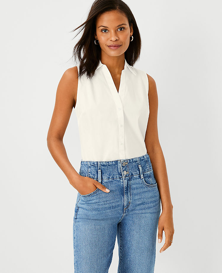 Ann Taylor Sleeveless Essential Shirt