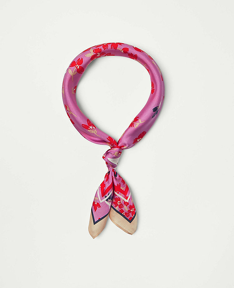 Floral Silk Little Scarf