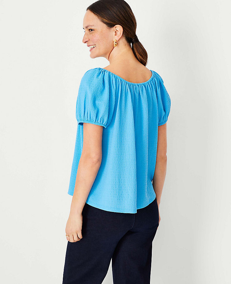 Gathered Scoop Neck Top