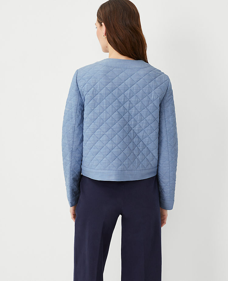 Ann Taylor Outlet |  Framed Quilted Cropped Jacket