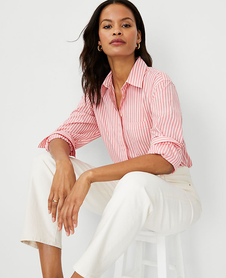 Ann Taylor Outlet |  Stripe Oversized Shirt