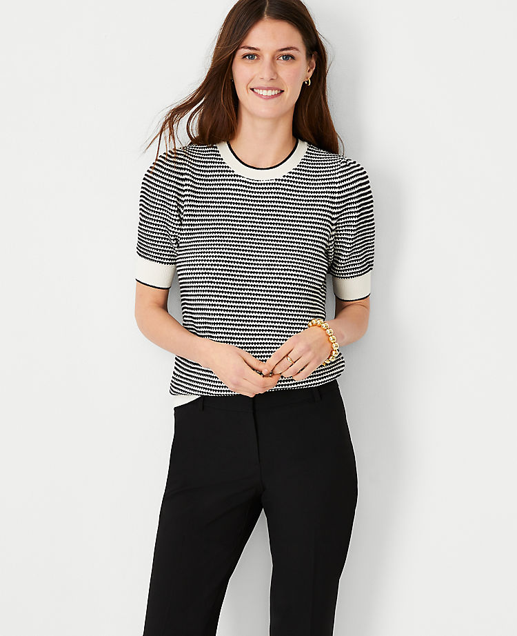 Ann Taylor Outlet |  Textured Stitch Sweater Tee