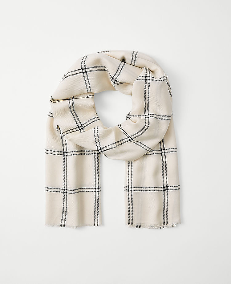 Shimmer Plaid Scarf