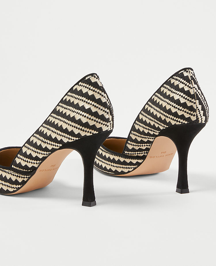 Azra Woven Straw Pumps