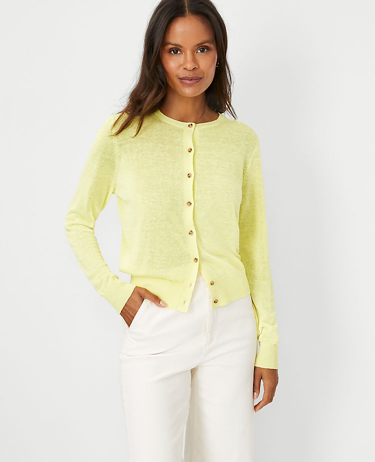 Ann Taylor Outlet |  Linen Blend Ann Cardigan