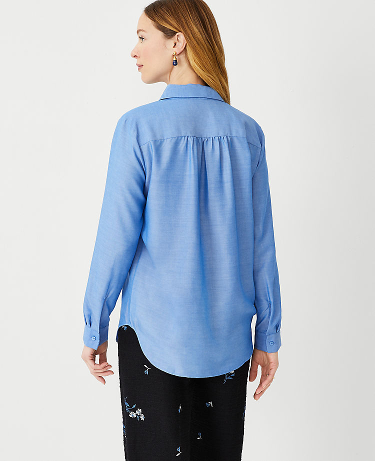 Ann Taylor Outlet |  Chambray Camp Shirt