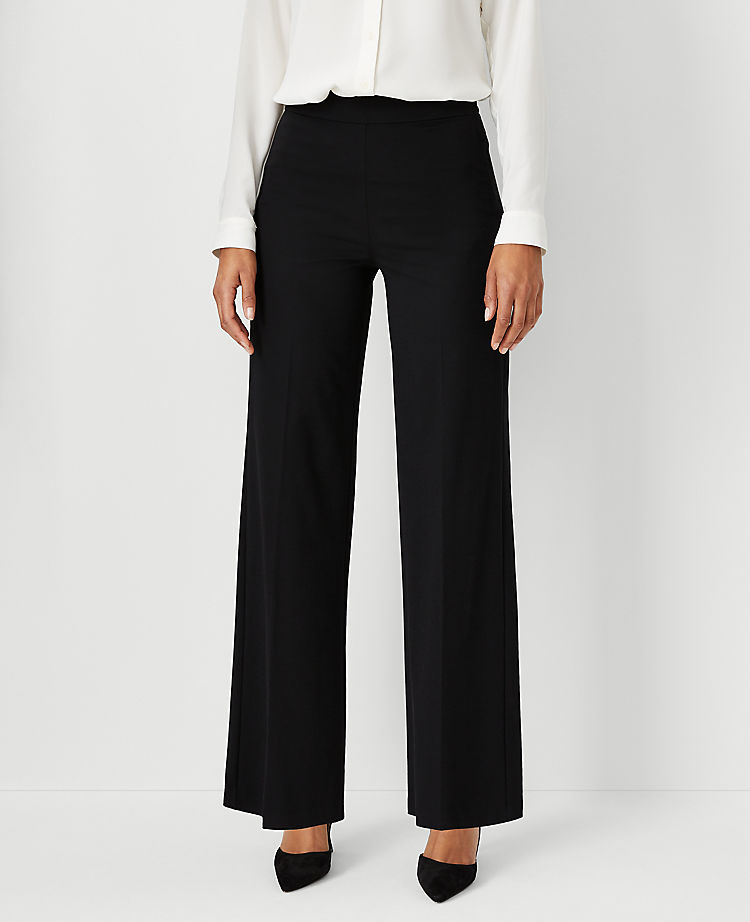 Ann Taylor Outlet |  The Side Zip Wide Leg Pant in Knit