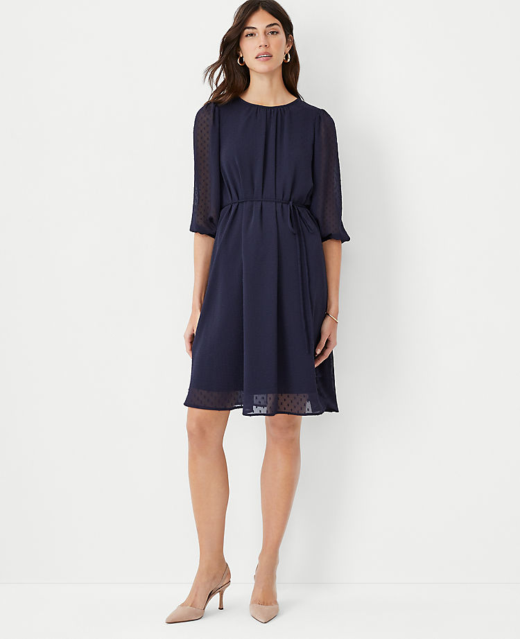 Clip Belted Shift Dress