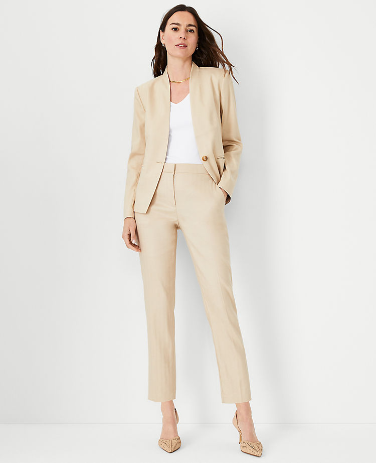 The Cutaway Blazer in Linen Blend