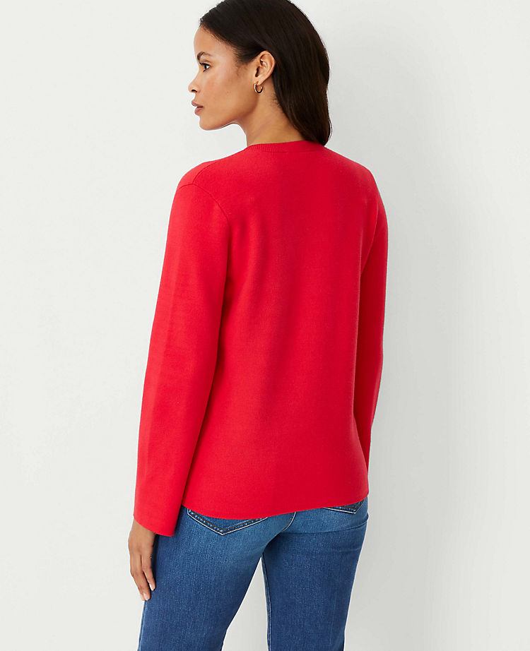 Ann Taylor Outlet |  V-Neck Flare Sleeve Sweater