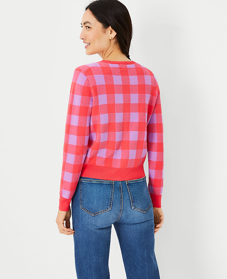Ann Taylor Outlet |  Plaid Ann Cardigan