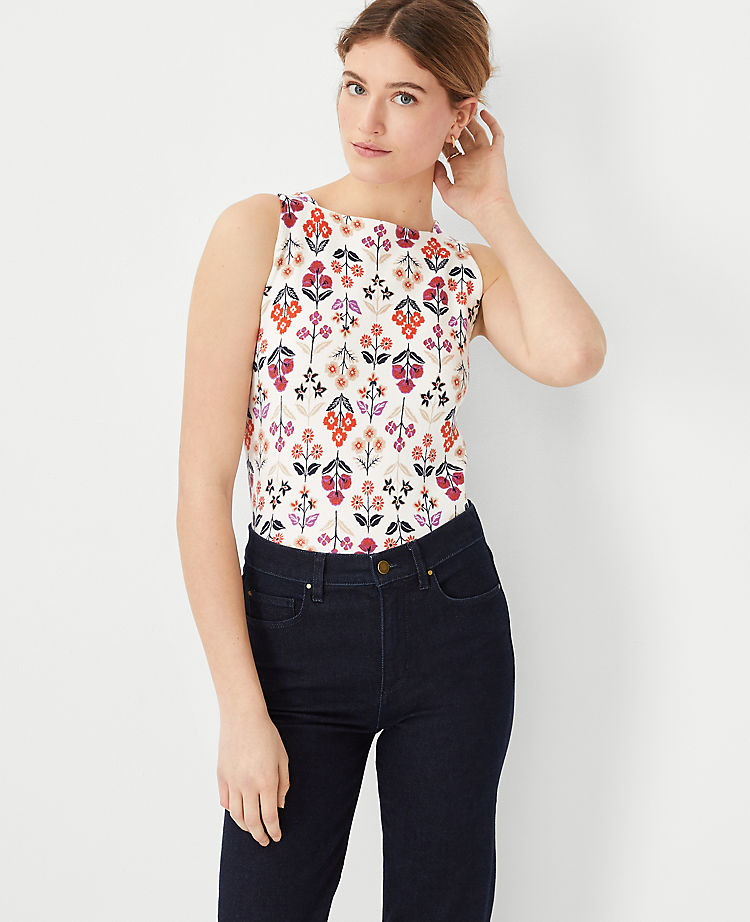 Ann Taylor Outlet |  Floral Sweater Shell