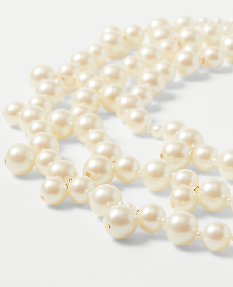 Pearlized Multistrand Statement Necklace