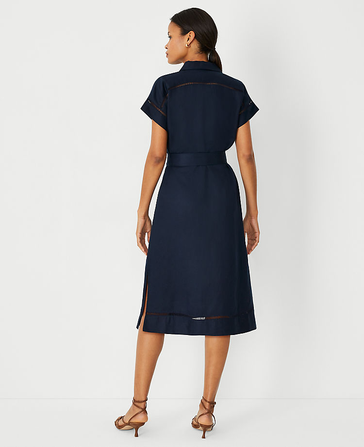 Cutout Pocket Shirtdress