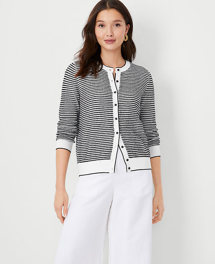 Ann Taylor Textured Stitch Ann Cardigan