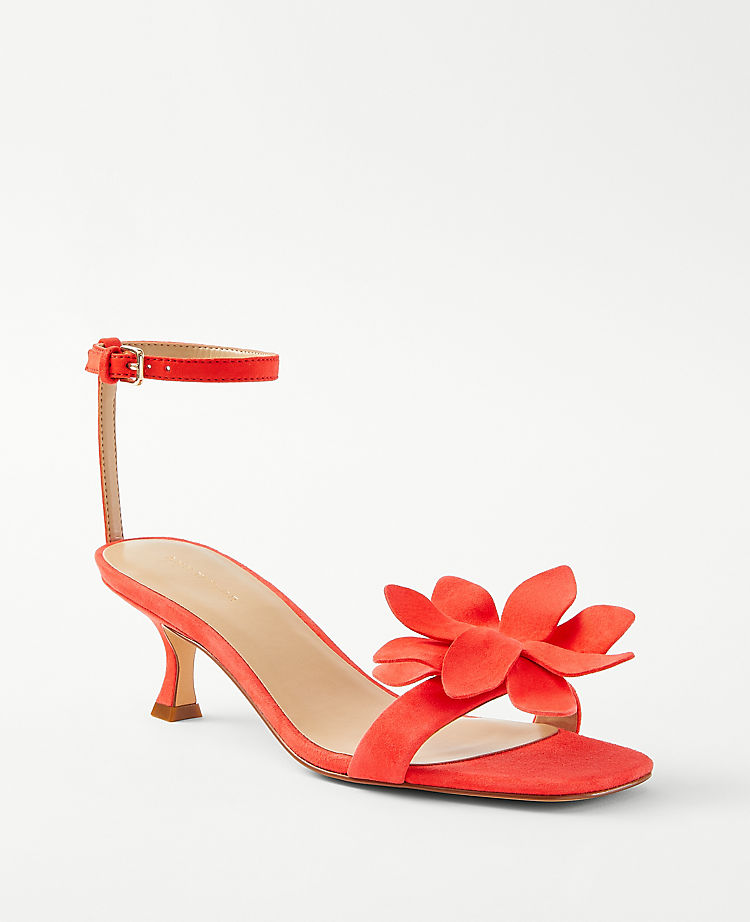 Flower Suede Sandals