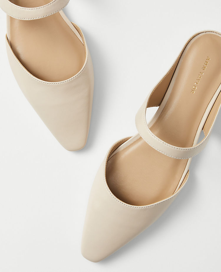 Leather Mule Flats